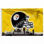 Pittsburgh Steelers Helmet Pittsburgh Skyline Flag 3ft X 5ft Polyester
