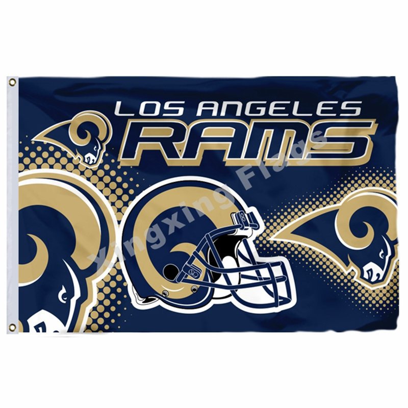 Los Angeles Rams New Wordmark Flag 3ft x 5ft Polyester NFL St. Louis R