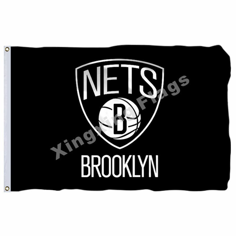 Brooklyn Nets Flag 3ft X 5ft Polyester NBA1 Brooklyn Nets Banner Flyin
