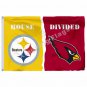 Pittsburgh Steelers Arizona Cardinals House Divided Flag 3ft X 5ft Pol