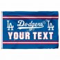 Los Angeles Dodgers Custom Your Text Flag 3ft X 5ft Polyester MLB Team