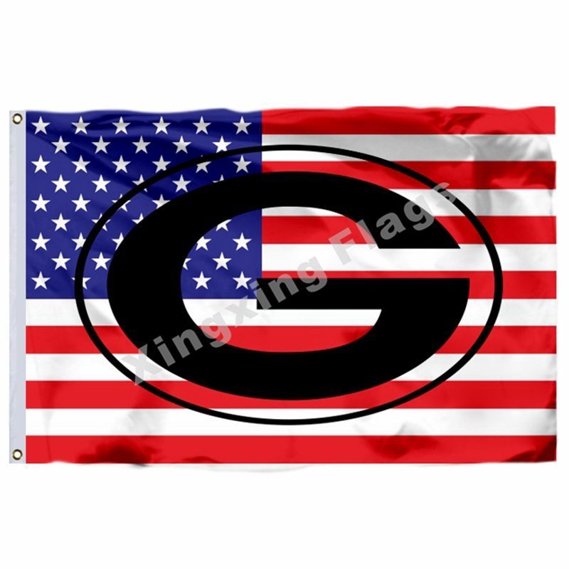 Green Bay Packers column Flag 3ft x 5ft Polyester NFL Green Bay Packer