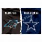 Carolina Panthers Dallas Cowboys House Divided Flag 3ft x 5ft Polyeste