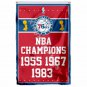 Philadelphia 76ers World Champions Flag 3ft X 5ft Polyester NBA1 Banne