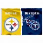 Pittsburgh Steelers Tennessee Titans House Divided Flag 3ft X 5ft Poly