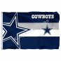 Dallas Cowboys Wordmark Flag 3ft X 5ft Polyester NFL1 Team Banner Flyi
