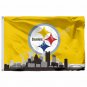 Pittsburgh Steelers With Pittsburgh City Skyline Flag 3ft X 5ft Polyes