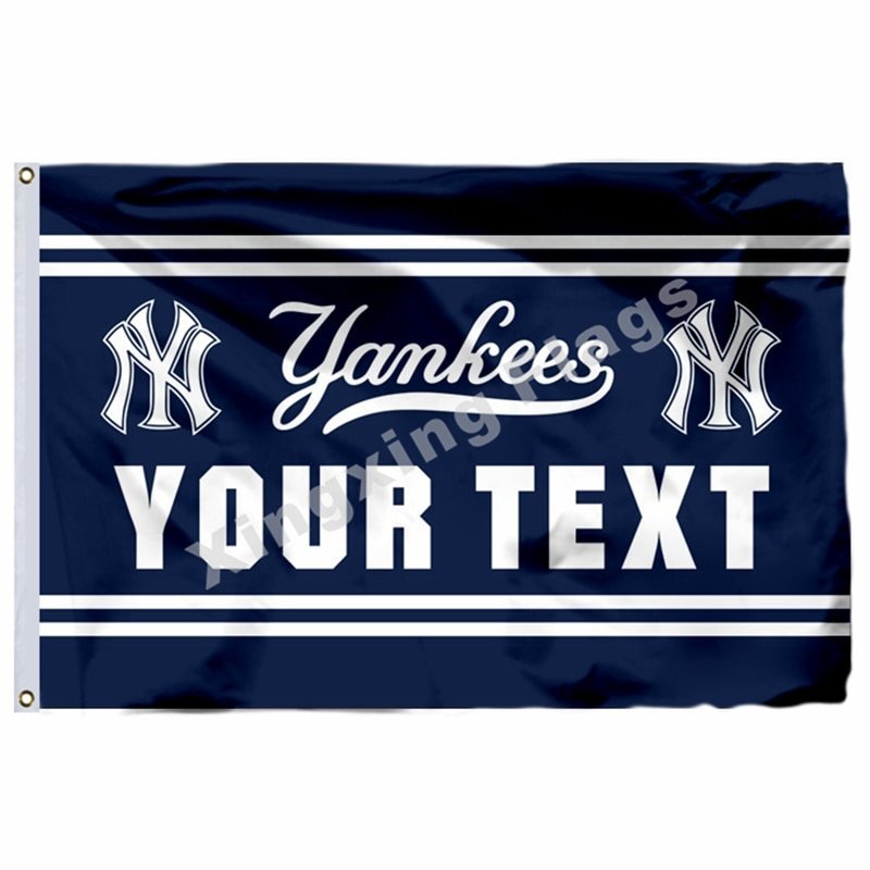 New York Yankees Custom Your Text Flag 3ft X 5ft Polyester MLB Team Ba