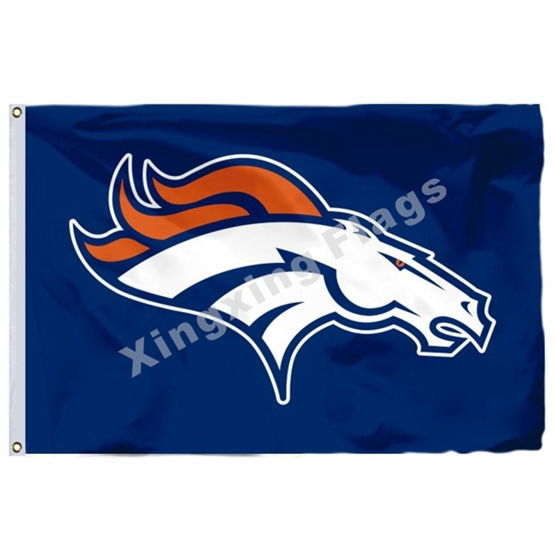 Denver Broncos  Logo Flag 3ft X 5ft Polyester NFL Denver Broncos Banne