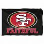 San Francisco 49ers Faithful Flag 3ft X 5ft Polyester NFL1 San Francis