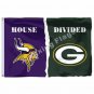 Minnesota Vikings Green Bay Packers House Divided Flag 3ft X 5ft Polye