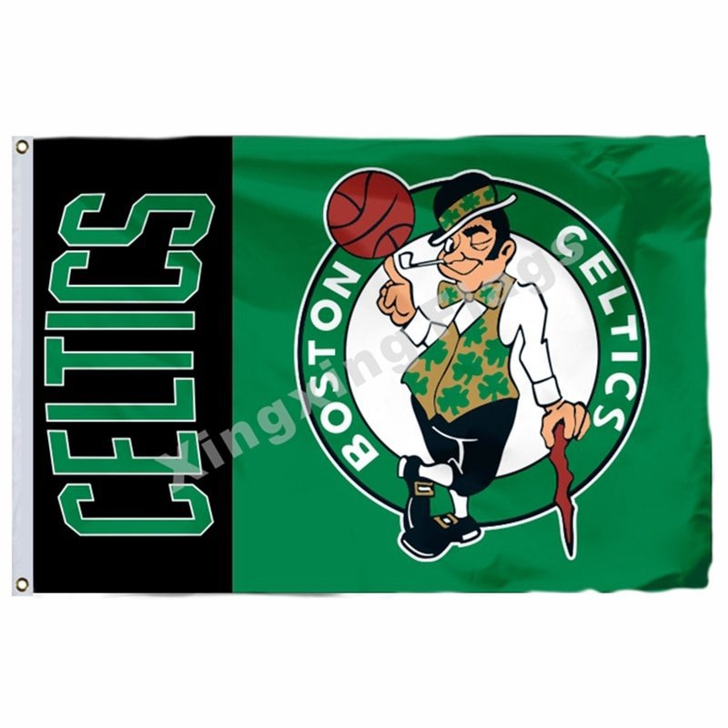 Boston Celtics Wordmark Flag 3ft X 5ft Polyester NBA1 Boston Celtics B