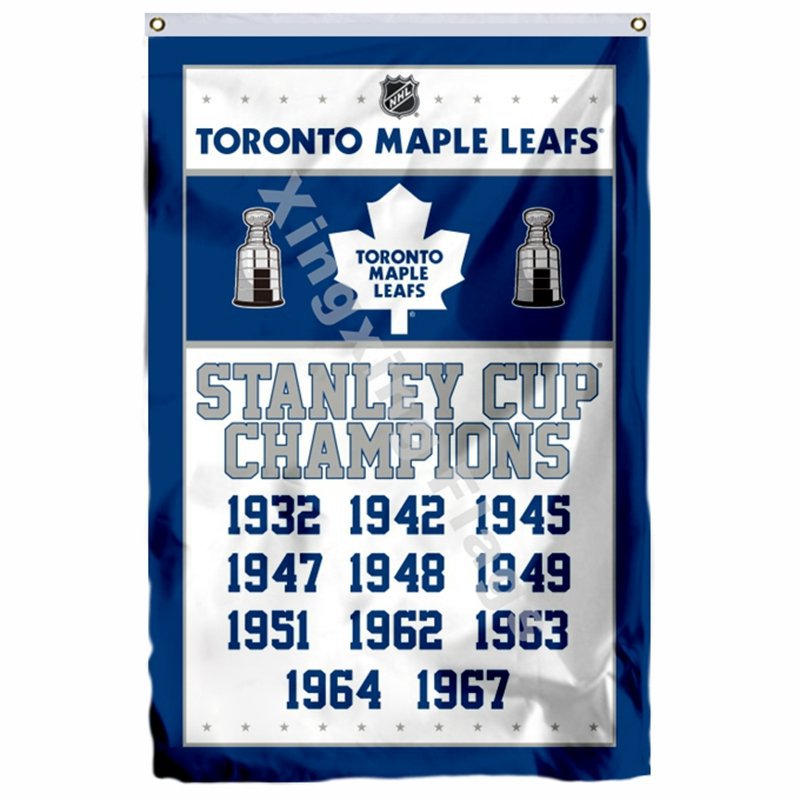 Toronto Maple Leafs Stanley Cup Champions Flag 3ft X 5ft Polyester NHL