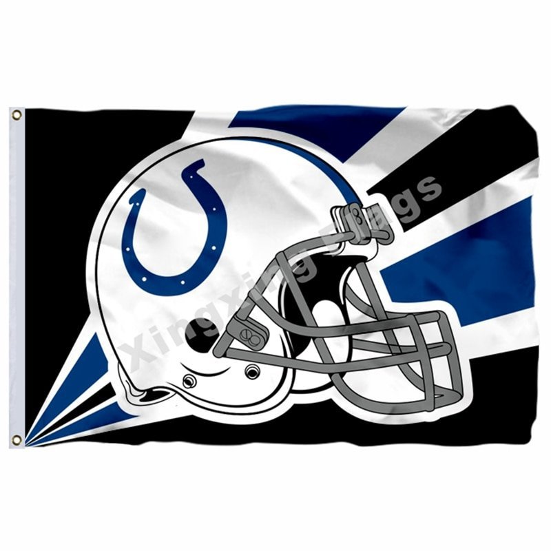 Indianapolis Colts Helmet Lighting Flag 3ft X 5ft Polyester NFL1 India