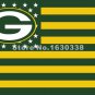 NFL1 Green Bay Packers Flag Banner With Modified US Flag 3ft X 5ft Pol