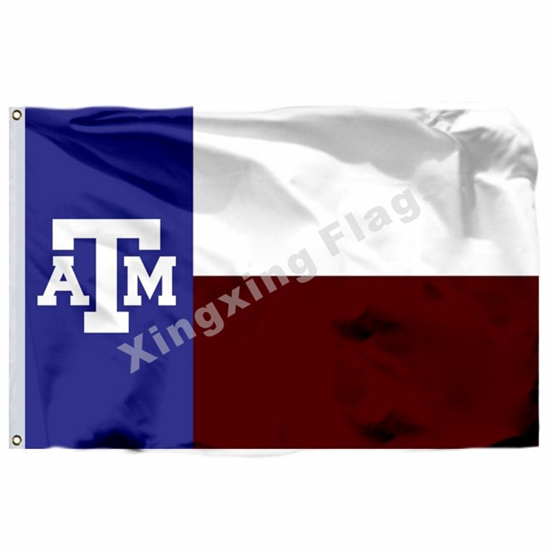 Texas A&M Aggies Texas State Flag 3ft x 5ft Polyester NCAA Banner