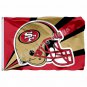 San Francisco 49ers Helmet Lighting Flag 3ft X 5ft Polyester NFL1 San