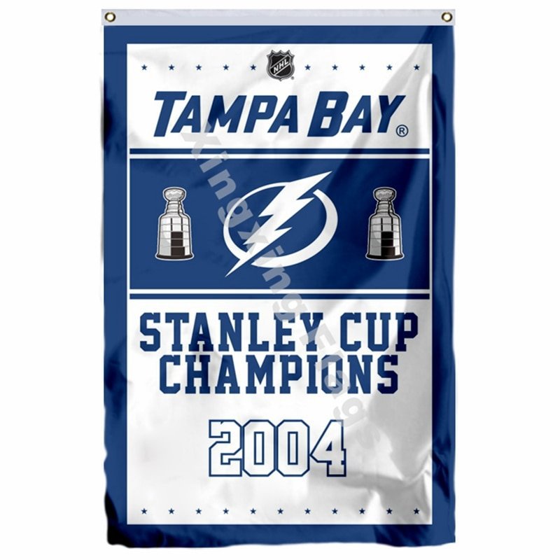 Tampa Bay Lightning Stanley Cup Champions Flag 3ft X 5ft Polyester NHL
