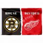 Boston Bruins Detroit Red Wings House Divided Flag 3ft X 5ft Polyester