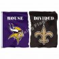 Minnesota Vikings New Orleans Saints House Divided Flag 3ft X 5ft Poly