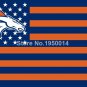 Denver Broncos Flag USA With Stars and Stripes NFL Flag 3x5 ft custom