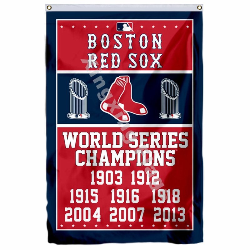 Boston Red Sox World Series Champions Flag 3ft X 5ft Polyester MLB Ban