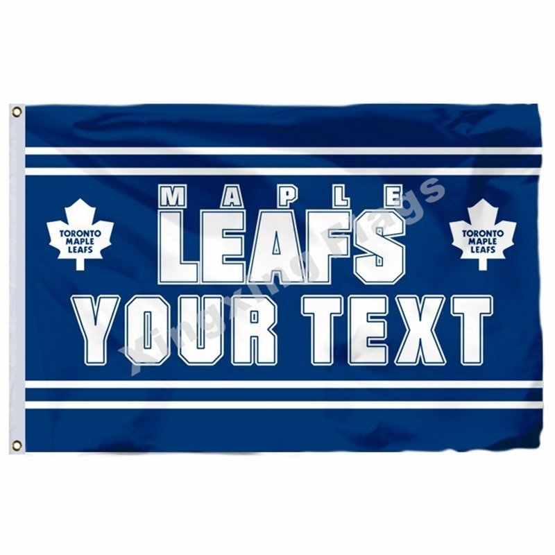 Toronto Maple Leafs YOUR TEXT Flag 3ft x 5ft Polyester NHL Banner Toro