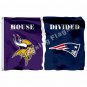 Minnesota Vikings New England Patriots House Divided Flag 3ft X 5ft Po