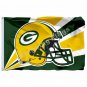 Green Bay Packers Helmet Lighting Flag 3ft X 5ft Polyester NFL1 Green