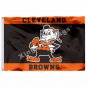 Cleveland Browns New Wordmark Flag 3ft x 5ft Polyester NFL Cleveland B