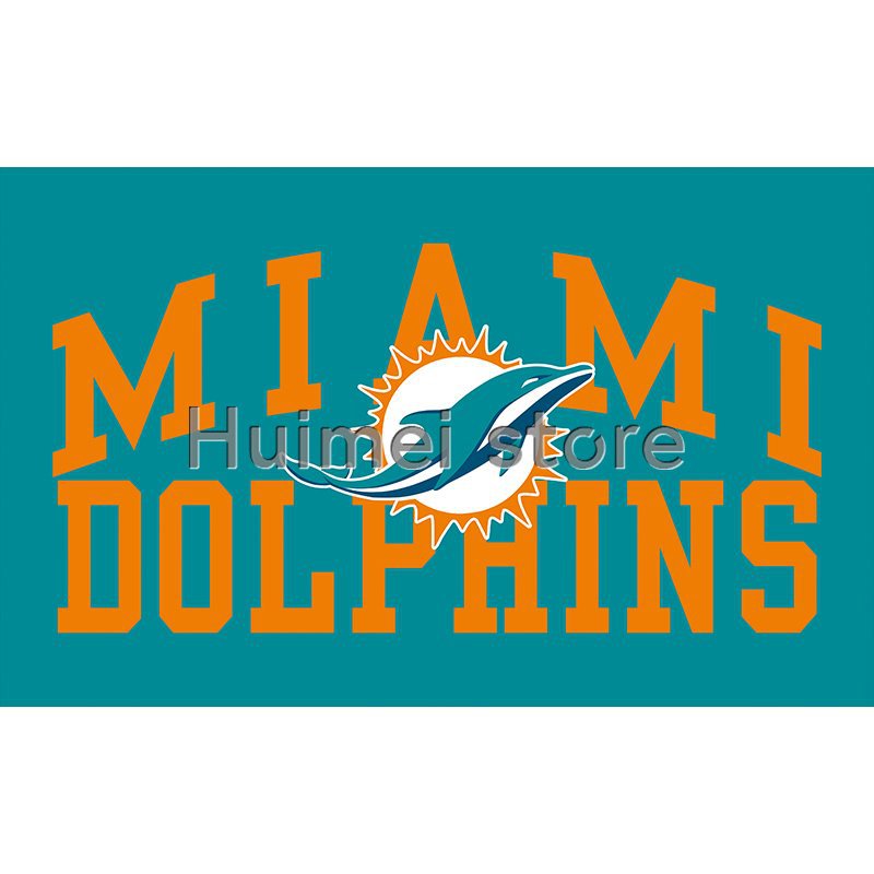 Miami Dolphins Flag 90x150cm Polyester 3x5ft Digital Print Flag