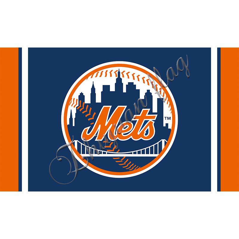 New York Mets flag 3ftx5ft Banner 100D Polyester Flag metal Grommets