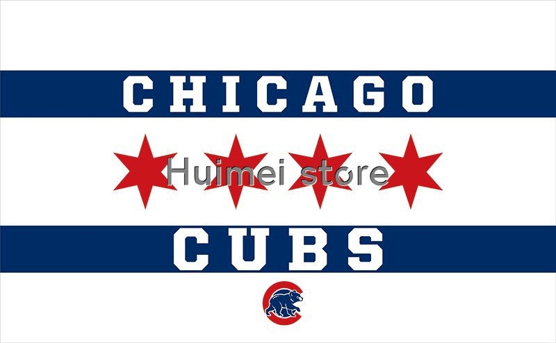 Chicago Cubs Large Flag 3x5 Banner Chicago City flag 3X5 Custom Chicag