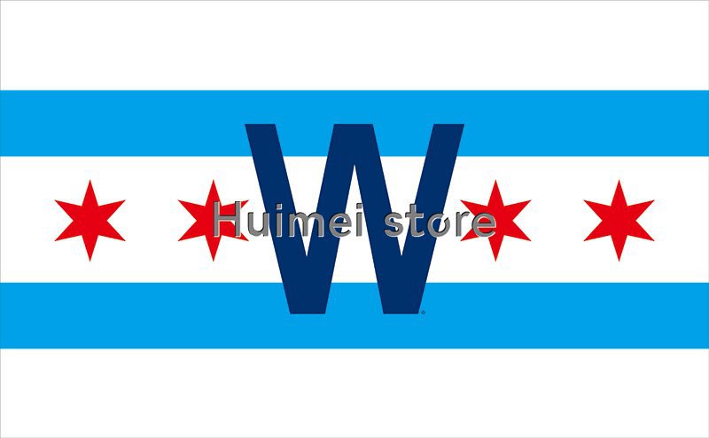 Chicago Cubs Large Flag 3x5 Banner Chicago City flag 3X5 Custom Chicag