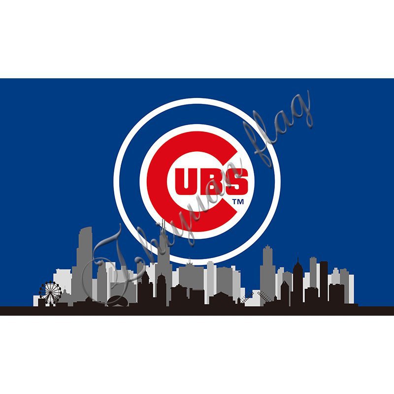 Chicago Cubs Team Flag 2016 World Series Champions 150X90CM Banner Sta