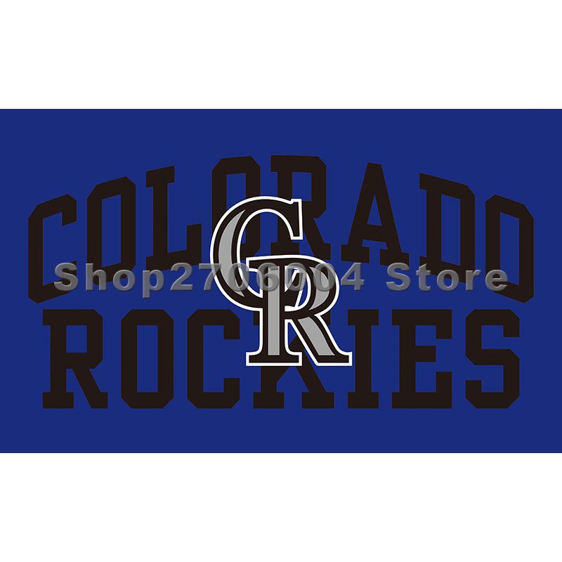 100D Polyester digital printing Custom Flag Colorado Rockies flag bann