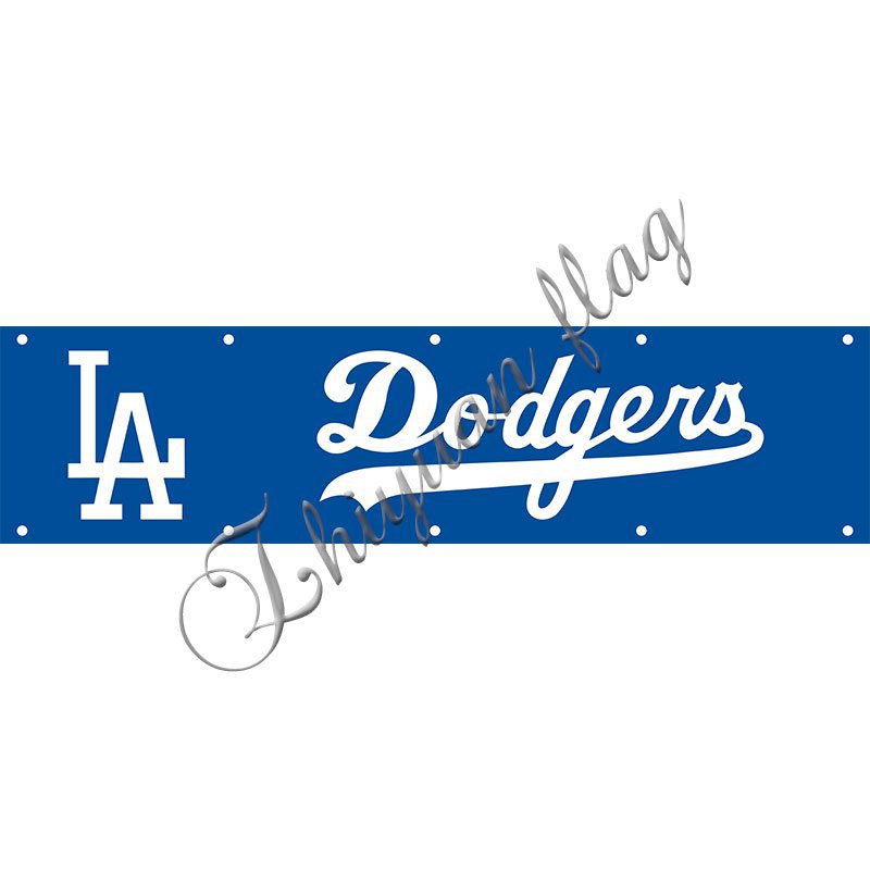Los Angeles Dodgers Wide Tailgate Banner Flag 8X2FT Custom Flag