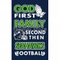 Newest custom Seattle Seahawks flag God First Family flag