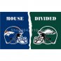 House Divided Flag 90X150CM with grommet Denver Broncos vs Philadelphi