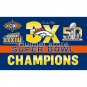 3x5ft Denver Broncos 90x150cm 3-time super bowl champions flag banner