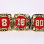 3pcs/set USA size 11 Hall of Fame number 8 16 80 championship rings re