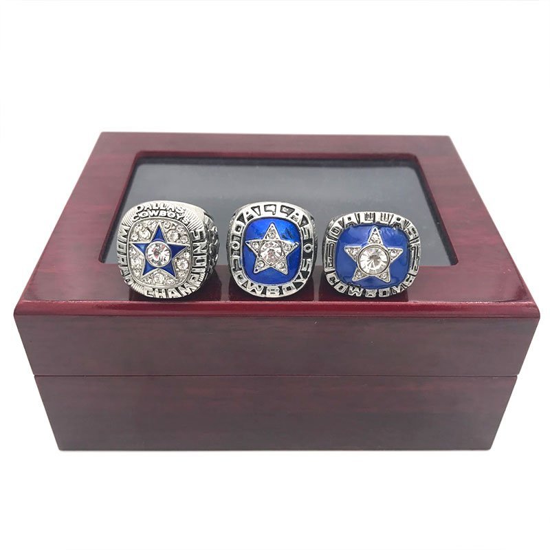 three pcs/set Replica Super Bowl NFC 1970  1971  1975 dallas cowboys