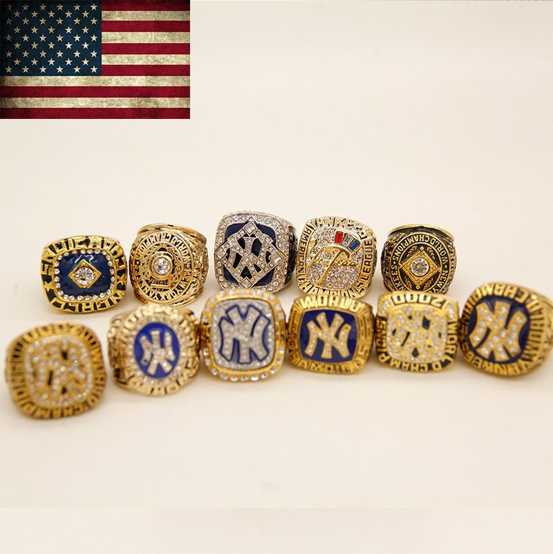 11pcs/set NY Yankees World Series Baseball Replica Championship Rings
