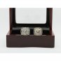 Gorgeous Ring sets with Wooden Boxes Replica Baseball Copper 2pcs/pack