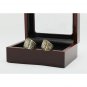 Gorgeous Ring sets with Wooden Boxes Replica Baseball Copper 2pcs/pack