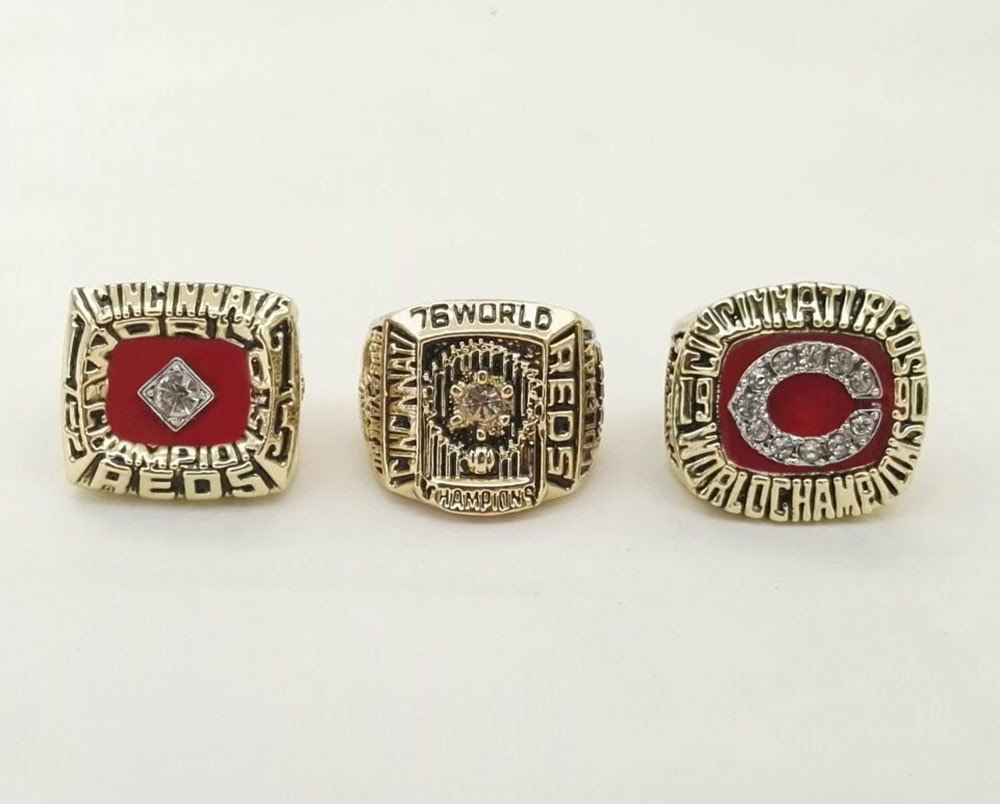 Factory Direct Price 3pcs Per Set 1975 1976 1990 Cincinnati Reds Champ