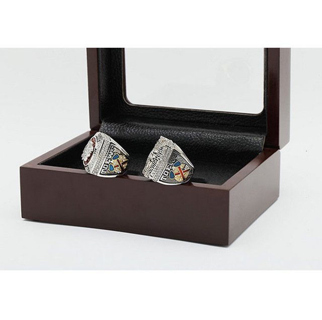 Gorgeous Ring sets with Wooden Box 2pcs/packs Chicago Blackhawks Coppe