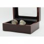 Gorgeous Ring sets with Wooden Boxes Replica Baseball Copper 2pcs/Pack