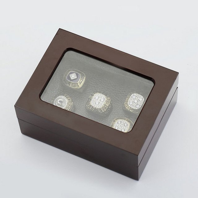 Gorgeous Ring sets with Wooden Boxes Replica 5pcs/packs University of