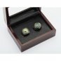 Gorgeous Ring sets with Wooden Boxes Replica Baseball Copper 2pcs/Pack